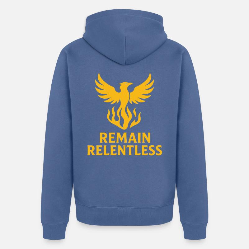 Rester implacable – Discipline Tee - Veste à capuche bio Premium Unisexe - bleu pigeon