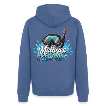 Plongée de rêve Cala Millor - Veste à capuche bio Premium Unisexe - bleu pigeon - Dos - Nico (187cm)
