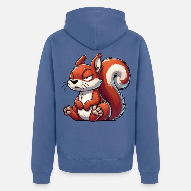 Écureuil Écureuil Écureuil Amoureux des rongeurs - Veste à capuche bio Premium Unisexe - bleu pigeon