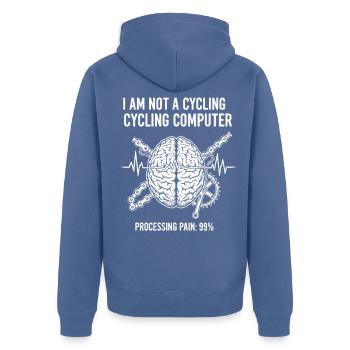 Vélo de route Vélo Vélo Sport Vélo VTT - Veste à capuche bio Premium Unisexe - bleu pigeon - Dos - Nico (187cm)