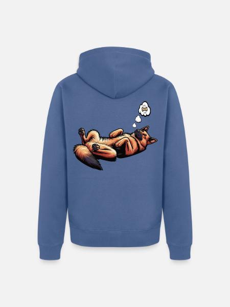 Deutscher Schäferhund Schäferhunde Schäferhunde - Unisex Premium Bio Zip Hoodie - Taubenblau