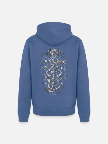 Industriemechaniker Maschinenmonteur - Unisex Premium Bio Zip Hoodie - Taubenblau