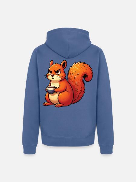 Eichhörnchen Eichhorn Eichhörnchenliebhaber Nager - Unisex Premium Bio Zip Hoodie - Taubenblau