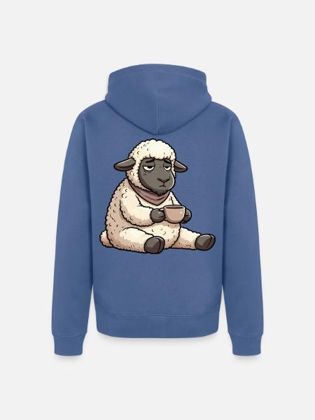 Schaf Schafe Schäfer Schafhalter Schafbock - Unisex Premium Bio Zip Hoodie - Taubenblau
