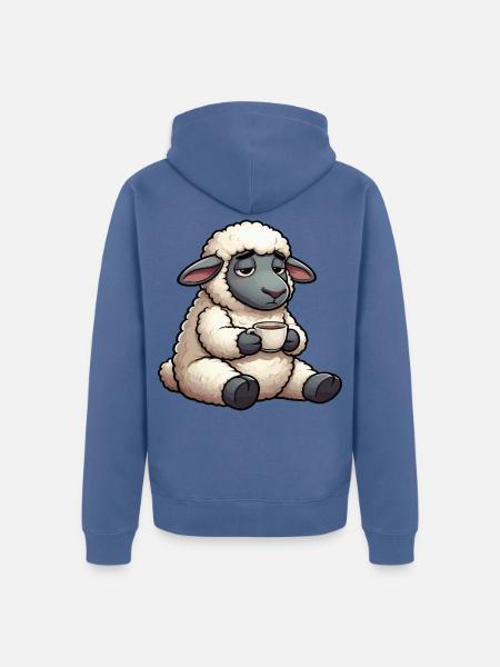 Schaf Schafe Schäfer Schafhalter Schafbock - Unisex Premium Bio Zip Hoodie - Taubenblau