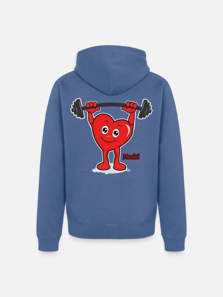 Mucki Muckibude - Unisex Premium Bio Zip Hoodie - Taubenblau
