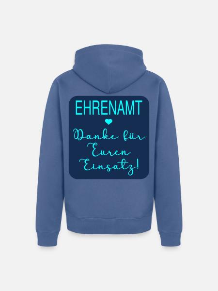 Team Einsatz Ehrenamt Danke - Unisex Premium Bio Zip Hoodie - Taubenblau