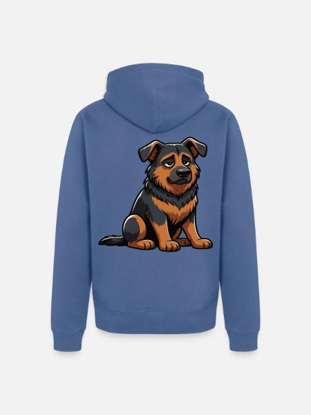 Deutscher Schäferhund Schäferhunde Schäferhunde - Unisex Premium Bio Zip Hoodie - Taubenblau