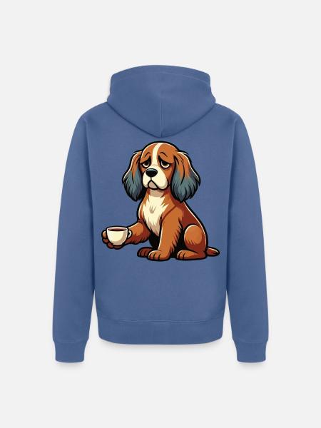 Cocker Spaniel Cockerhund Cocker Spaniel Besitzer - Unisex Premium Bio Zip Hoodie - Taubenblau