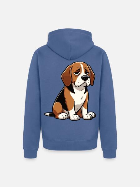 Beagle Beaglebesitzer Beaglehalter beaglehund - Unisex Premium Bio Zip Hoodie - Taubenblau