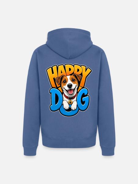 Jack Russell Terrier - Unisex Premium Bio Zip Hoodie - Taubenblau