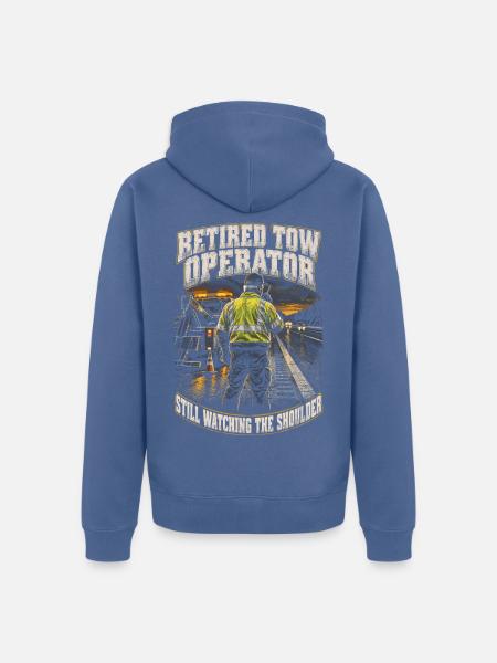 Abschleppfahrer Rente Abschlepper Pannenhelfer - Unisex Premium Bio Zip Hoodie - Taubenblau