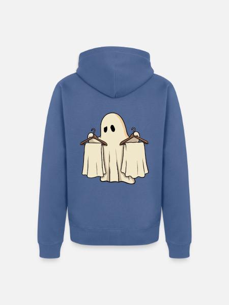 Nichts Anzuziehen Geist  - Unisex Premium Bio Zip Hoodie - Taubenblau