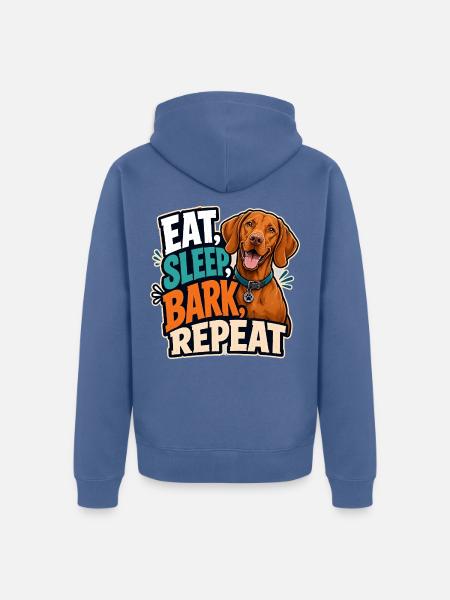 Ungarischer Pointer - Unisex Premium Bio Zip Hoodie - Taubenblau