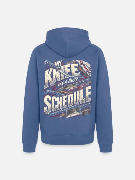 Metzger Schlachter Metzgerhandwerk - Unisex Premium Bio Zip Hoodie - Taubenblau