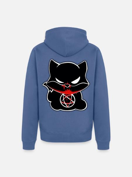 Halloween Fox - Unisex Premium Bio Zip Hoodie - Taubenblau