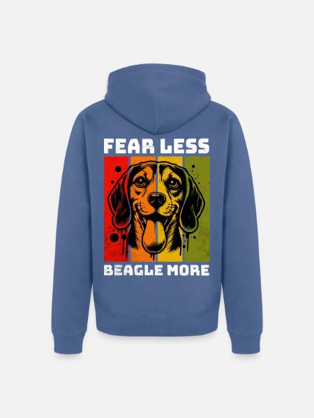 Beagle Beagle - Unisex Premium Bio Zip Hoodie - Taubenblau