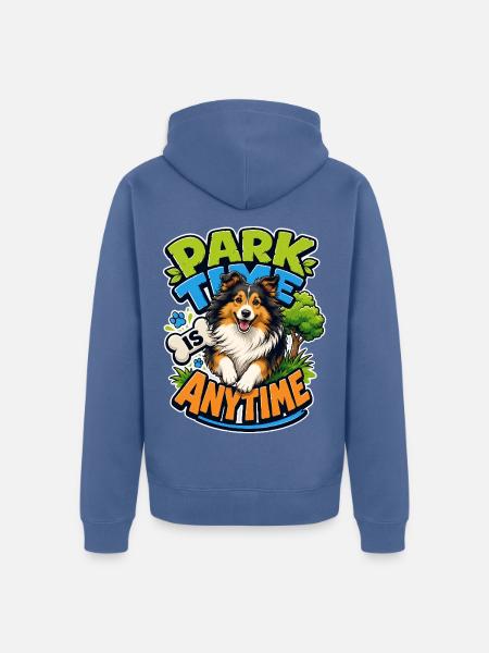Shetland Shepherd - Unisex Premium Bio Zip Hoodie - Taubenblau
