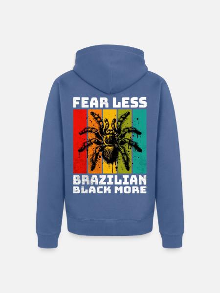 Schwarze Vogelspinne - Unisex Premium Bio Zip Hoodie - Taubenblau
