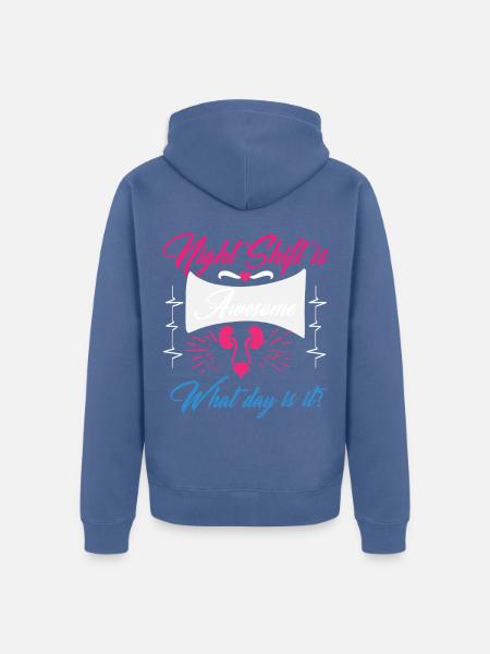 Urologie-Krankenschwester, Pflegekraft - Unisex Premium Bio Zip Hoodie - Taubenblau