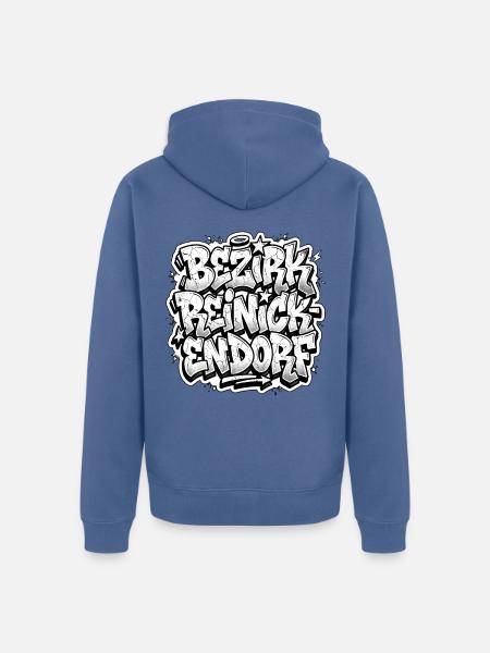 Bezirk Reinickendorf Berlin Graffiti - Unisex Premium Bio Zip Hoodie - Taubenblau