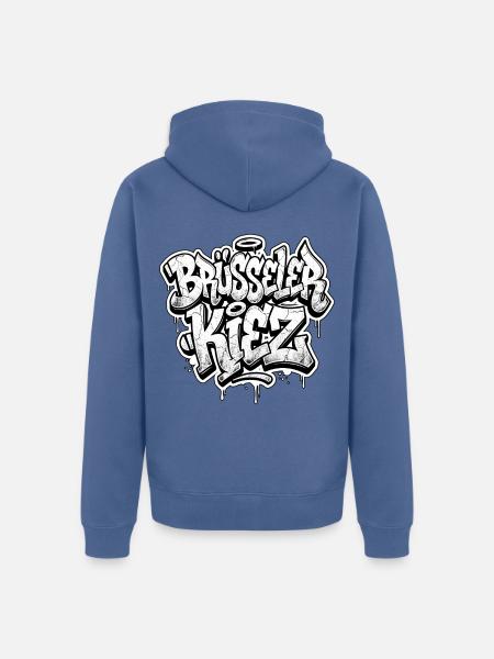 Brüsseler Kiez Berlin Graffiti - Unisex Premium Bio Zip Hoodie - Taubenblau
