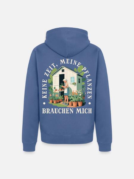 Gärtner Pflanzen Kleingärtner Schrebergarten - Unisex Premium Bio Zip Hoodie - Taubenblau
