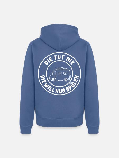 die tut nix womo - Unisex Premium Bio Zip Hoodie - Taubenblau