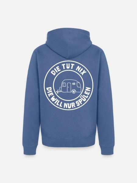 die tut nix wowa - Unisex Premium Bio Zip Hoodie - Taubenblau