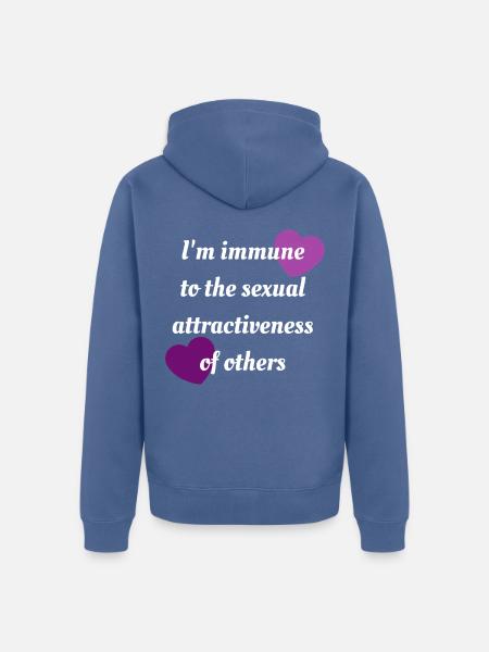 Asexuelle Immunität - Unisex Premium Bio Zip Hoodie - Taubenblau