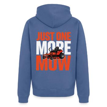 Zero Turn Mäher Für Garten Und Landschaftsbau - Unisex Premium Bio Zip Hoodie - Taubenblau - Hinten - Nico (187cm)