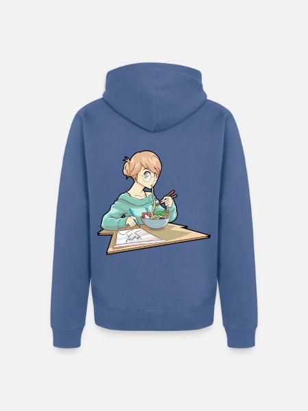 Ramen Anime - Unisex Premium Bio Zip Hoodie - Taubenblau
