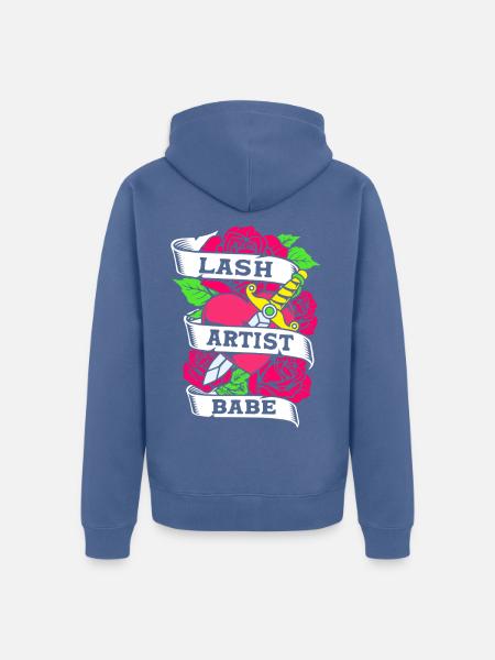 Make-up Kosmetik Kosmetikerin - Unisex Premium Bio Zip Hoodie - Taubenblau