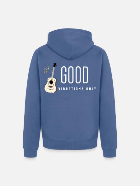 Gute musikalische Vibes - Unisex Premium Bio Zip Hoodie - Taubenblau