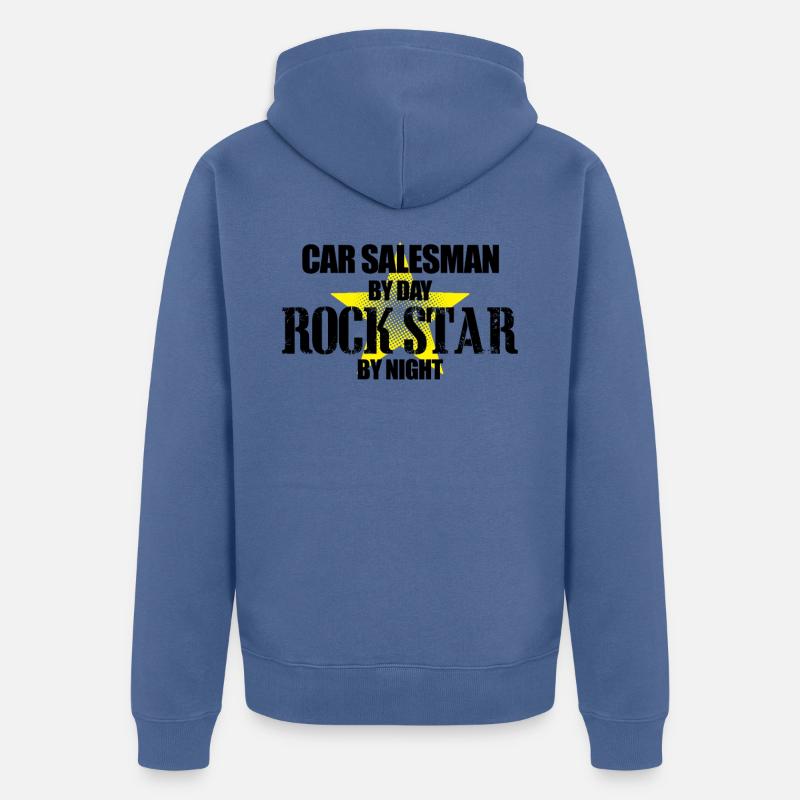 vendeur de voitures - Veste à capuche bio Premium Unisexe - bleu pigeon