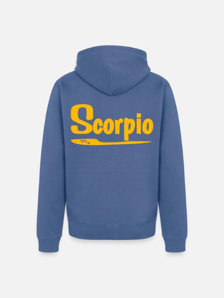 Skorpion Horoskope emblem - Unisex Premium Bio Zip Hoodie - Taubenblau