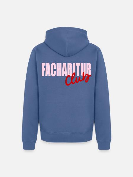 Abschluss Fachabitur Club - Unisex Premium Bio Zip Hoodie - Taubenblau