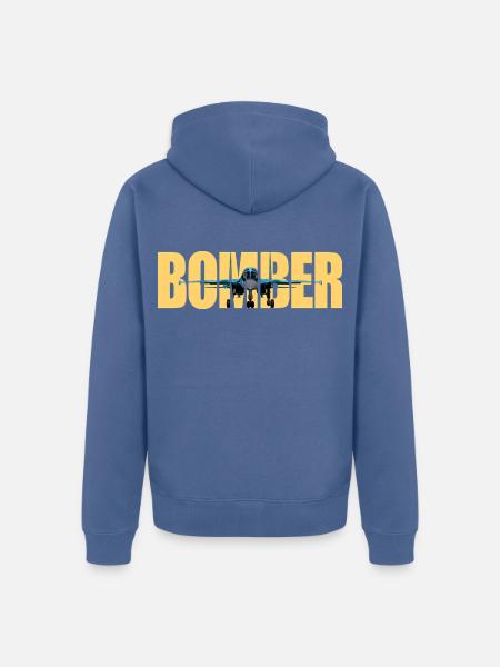Bomber Su-34 - Unisex Premium Organic Zip Hoodie - stone blue