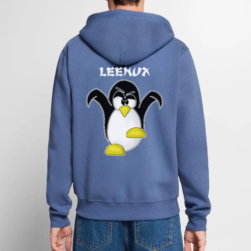 Linux Computer Nerd Geek Informatik Admin Geschenk Unisex Premium Bio Zip Hoodie
