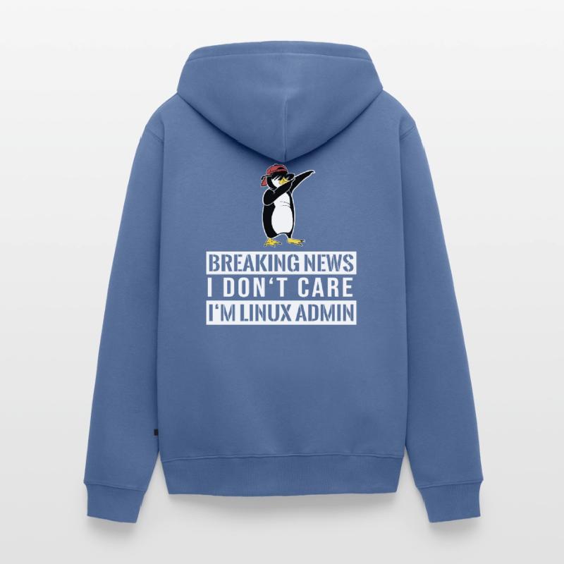 IT Nerd Linux Linux Pinguin Geek Software Engineer Unisex Premium Bio Zip Hoodie