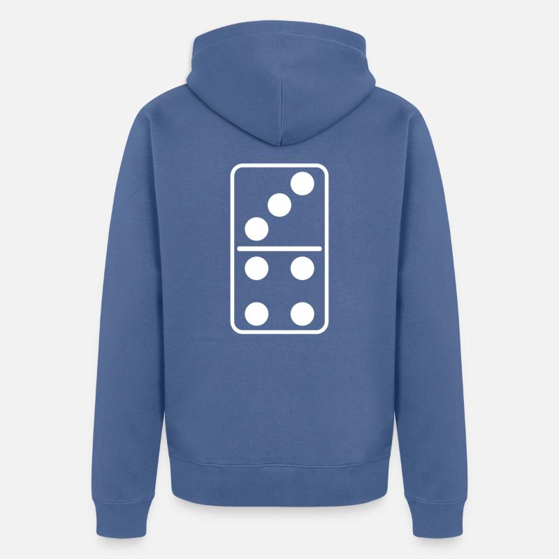 Domino pierre points - Veste à capuche bio Premium Unisexe - bleu pigeon