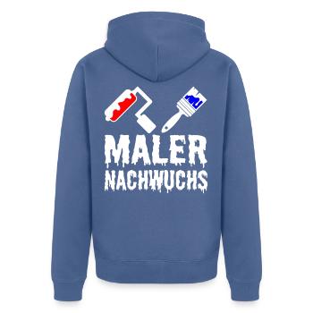Maler Nachwuchs Lackierer Ausbildung für Kinder - Unisex Premium Bio Zip Hoodie - Taubenblau - Hinten - Nico (187cm)