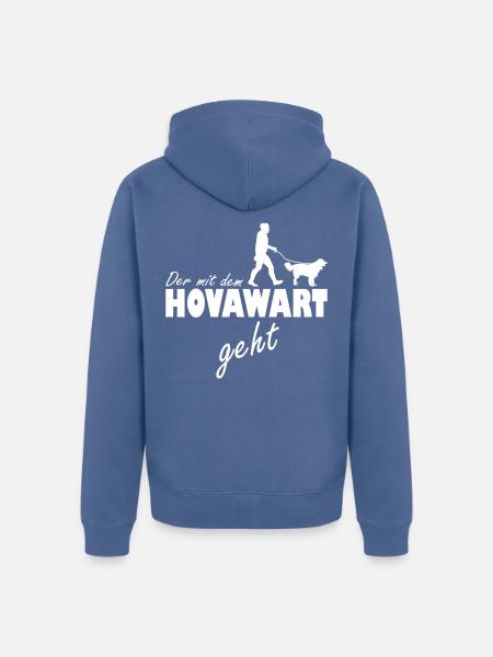 Hovawart Deutscher Hundebesitzer Der mit dem geht - Unisex Premium Bio Zip Hoodie - Taubenblau