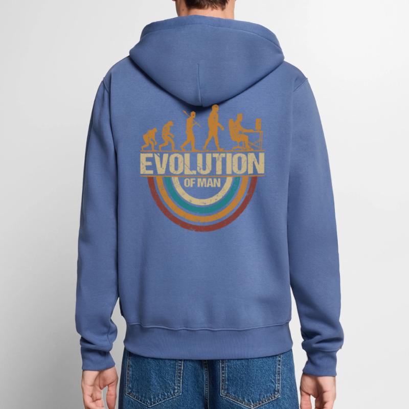 Programmateur Computerfreak Evolution Retro Veste à capuche bio Premium Unisexe