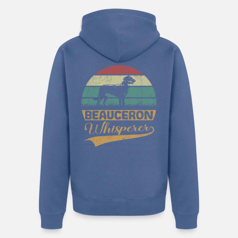 Beauceron chuchoteur - Veste à capuche bio Premium Unisexe - bleu pigeon