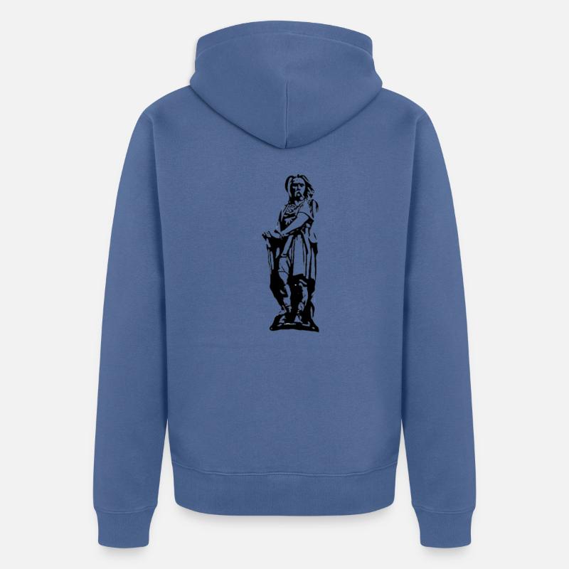 Vercingétorix 1 - Veste à capuche bio Premium Unisexe - bleu pigeon