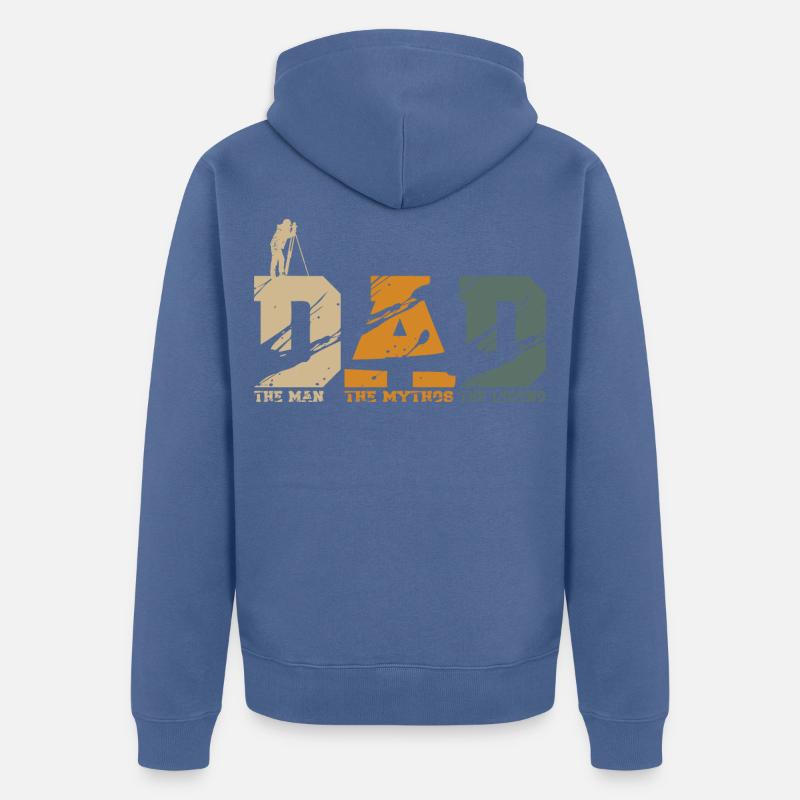 Déme indicateur papa - Veste à capuche bio Premium Unisexe - bleu pigeon