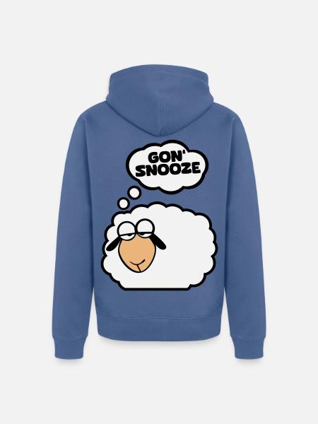 Schlafschaf englisch - Unisex Premium Bio Zip Hoodie - Taubenblau
