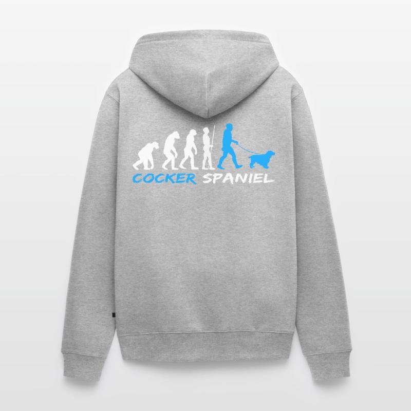 Cocker anglais Cocker Spaniel Chien Evolution Veste à capuche bio Premium Unisexe