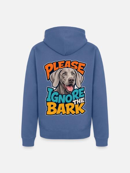Weimaraner - Unisex Premium Bio Zip Hoodie - Taubenblau